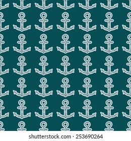 Anchors on a dark background. Seamless background