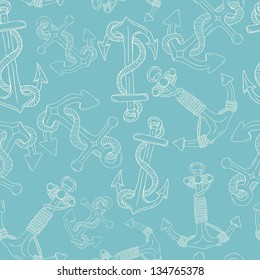 Anchors Seamless Pattern. Vector illustration EPS 10