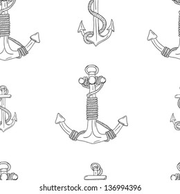 Anchors Seamless Pattern. Vector illustration EPS 10