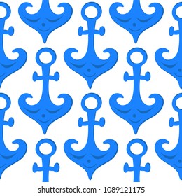 Anchors. A simple seamless geometric pattern sea.for fabric, textile, printing, paper.