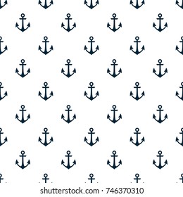 Anchors summer pattern, ocean and vintage motives