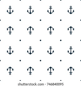 Anchors summer pattern, ocean and vintage motives
