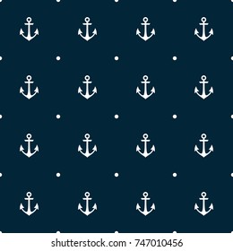 Anchors summer pattern, ocean and vintage motives
