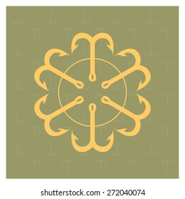 Anchors. Vector illustration. EPS 10. Opacity