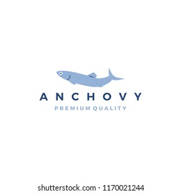 Anchovy Fish Logo Vector Icon Seafood Illustration