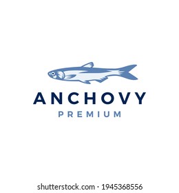 anchovy fish logo vector icon illustration