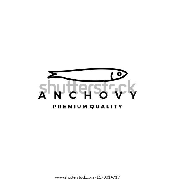 Anchovy Fish Logo Vector Icon Seafood Stock Vector (Royalty Free ...