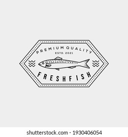 anchovy fish salmon sardine logo vector illustration design
