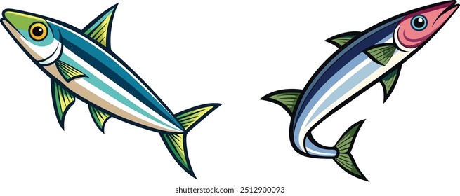 Anchovy fish silhouette isolated on white, animal anchovy natural logo vector icon 