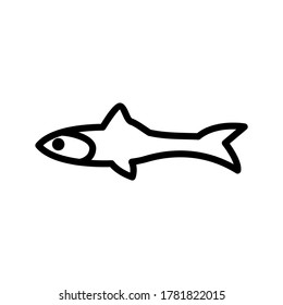anchovy icon or logo isolated sign symbol vector illustration - high quality black style vector icons
