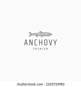 Plantilla de diseño de iconos de logotipo de Anchovy