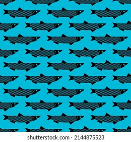 Patrón anchovy sin fisuras. fondo de pez de tiro pequeño. Textura vectorial