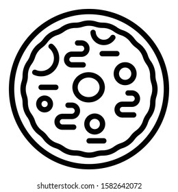 Anchovy pizza icon. Outline anchovy pizza vector icon for web design isolated on white background