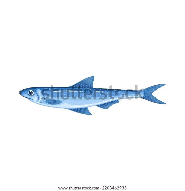 Anchovy Vector Illustration Cartoon Isolated Small Stock Vector