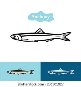 Anchovy Vector Silhouette Logo