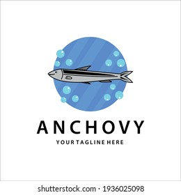 anchovy vintage vector logo template illustration design