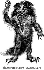 Anchutka gothic drawing ink slavic mythology