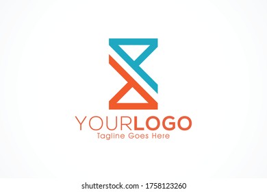 anciend sand clock vector icon logo