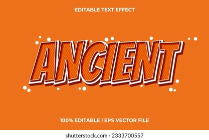 Ancient 3d editable text effect, template with 3d style use for logo and business brand