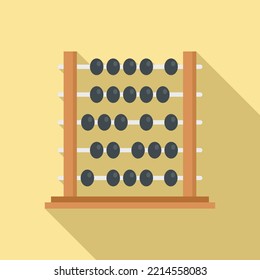 Ancient Abacus Icon Flat Vector. Math Calculator. Wooden Toy