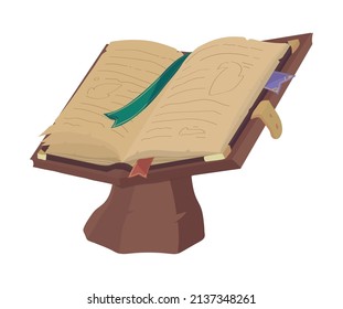 ancient alchemist book icon flat