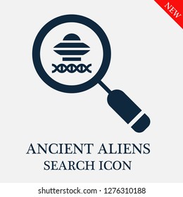 Ancient aliens search icon. Editable Ancient aliens search icon for web or mobile.