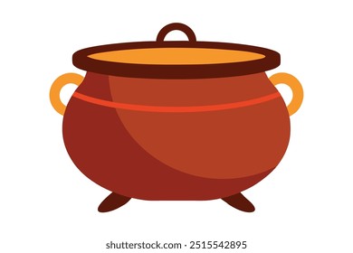 Um antigo pote de cozinha americano, muitas vezes feito de argila ou pedra, apresentava bases arredondadas e paredes grossas. Usado para ferver, cozinhar ou assar, preserva o calor e adiciona sabor às refeições.