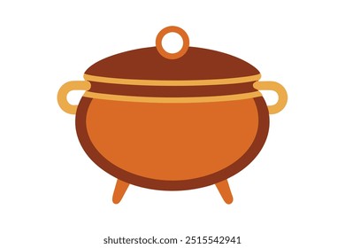 An ancient American cooking pot, often made of clay or stone, featured rounded bases and thick walls. Used for boiling, stewing, or roasting, it preserved heat and added flavor to meals.