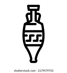 ancient amphora line icon vector. ancient amphora sign. isolated contour symbol black illustration