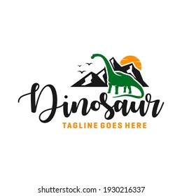 ancient animal dinosaur logo design