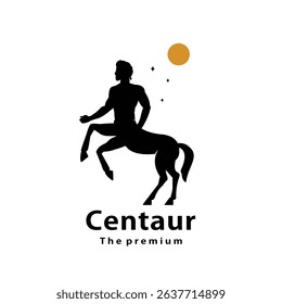 ancient animal logo mystical silhouette icon art hipster vintage centaur