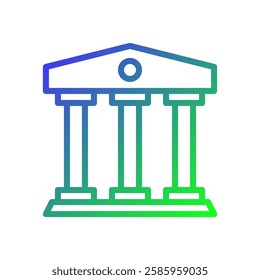 Ancient Architectural Gradient Icon Isolated