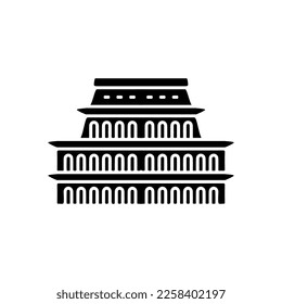 Ancient architecture icon. Simple style ancient architecture poster background symbol. Ancient architecture brand logo design element. Ancient architecture t-shirt printing. vector for sticker.