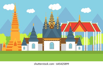 Ancient architecture in Thailand.