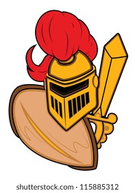 Ancient Armor Mascot Vector Illustration