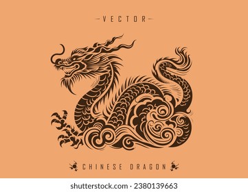 The Ancient Art of Dragon Illustration in Oriental Decorative Style