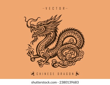 The Ancient Art of Dragon Illustration in Oriental Decorative Style