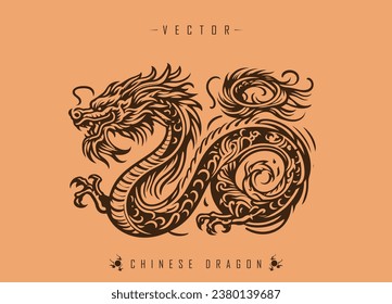 The Ancient Art of Dragon Illustration in Oriental Decorative Style