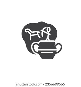 Ancient art vector icon. filled flat sign for mobile concept and web design. Local Art glyph icon. Symbol, logo illustration. Vector graphics