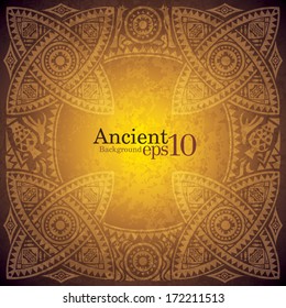 Ancient background design template for cover design, magazine cover, banner, card design, flyer design.