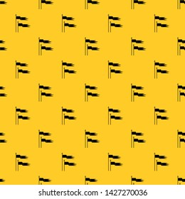 Ancient battle flags pattern seamless vector repeat geometric yellow for any design