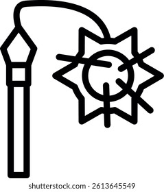 Ancient Battle Line Vector Icon Design