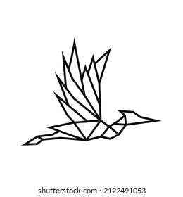 diseño de logotipo geométrico de aves antiguas