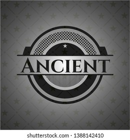 Ancient black badge. Vector Illustration. Detailed.