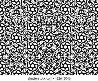 ancient black and white celtic seamless pattern, vector