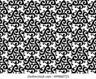 ancient black and white celtic seamless pattern, vector