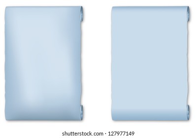 Ancient blue scrolls