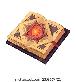 Ancient book, astrology symbol, isolated vector icon isolated