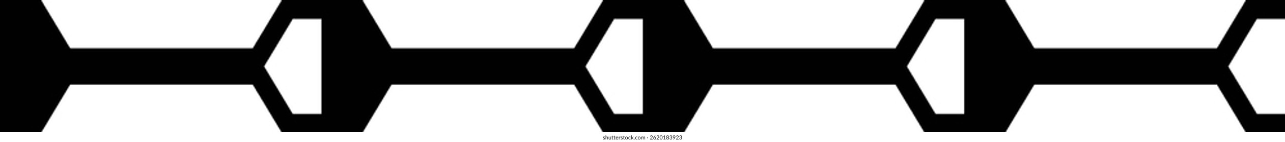 Ancient border frame icon, pattern divider horizontal line vector shape icon for decorative vintage doodle element for design in vector illustration
