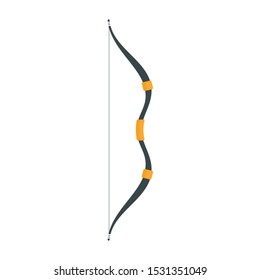 Ancient bow icon. Flat illustration of ancient bow vector icon for web design